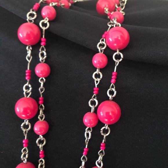Beautiful Deep Pink Cross Necklace - Picture 8 of 8